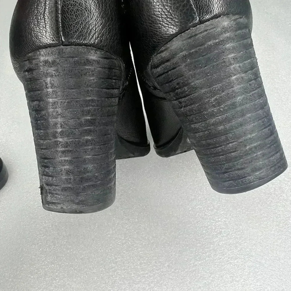 Amazon.com | Lucky Brand Quinlee Ankle Bootie, Black, 5  Lucky Brand Natlee Black Leather Ankle‎ Boots Booties Block Heel Zip Size 9.5